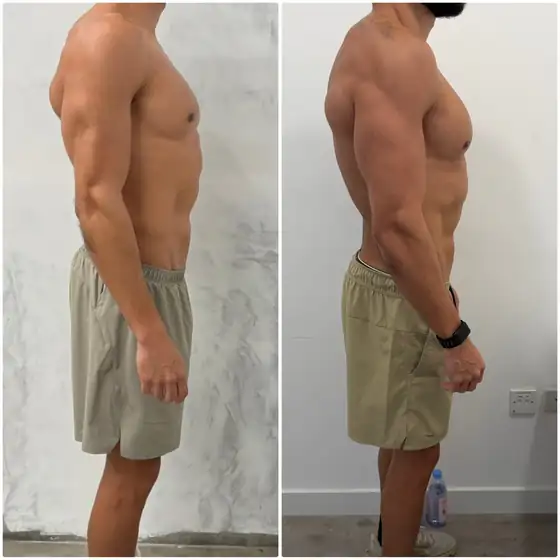 Client before and after, result 9